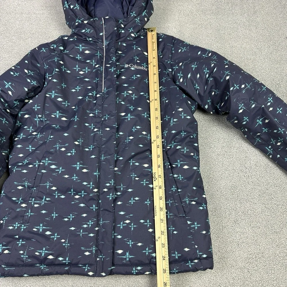 Columbia Jacket‎ Girls Large 14-16 Blue AOP Horizon Ride Coat Insulated Outdoor